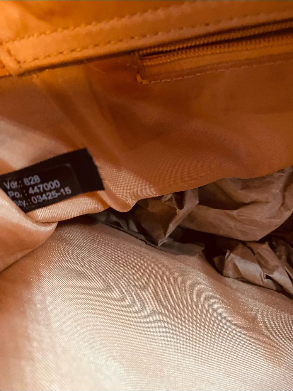 Structured Leather Shoulder Bag in Orange